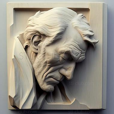 3D мадэль Сорен Эмиль Карлсен, американский художник. (STL)